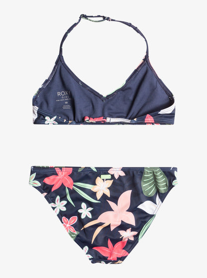 Roxy Vacay For Life Girls Two Piece in Mood Indigo Alma Swim