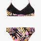 Roxy Active Joy Bikini in Anthracite Zebra Jungle