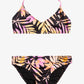 Roxy Active Joy Bikini in Anthracite Zebra Jungle