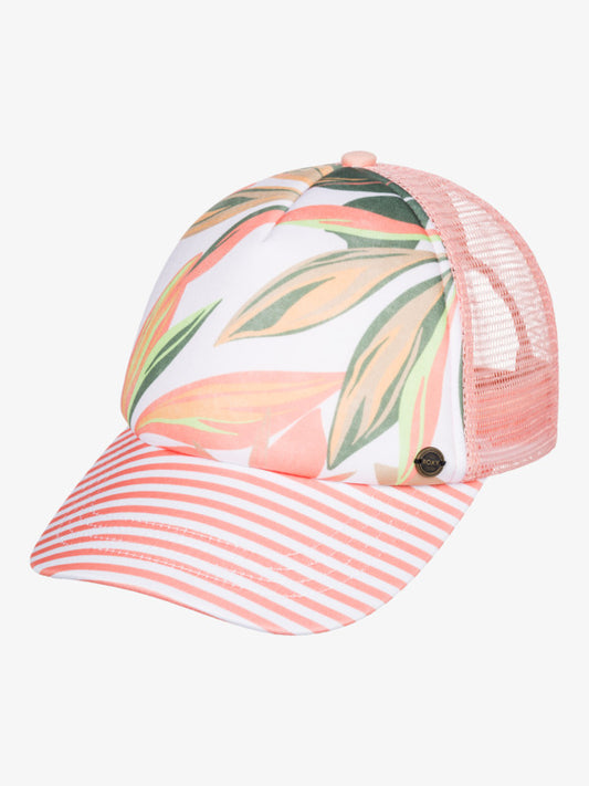 Roxy Beautiful Morning Trucker Cap in Bright White