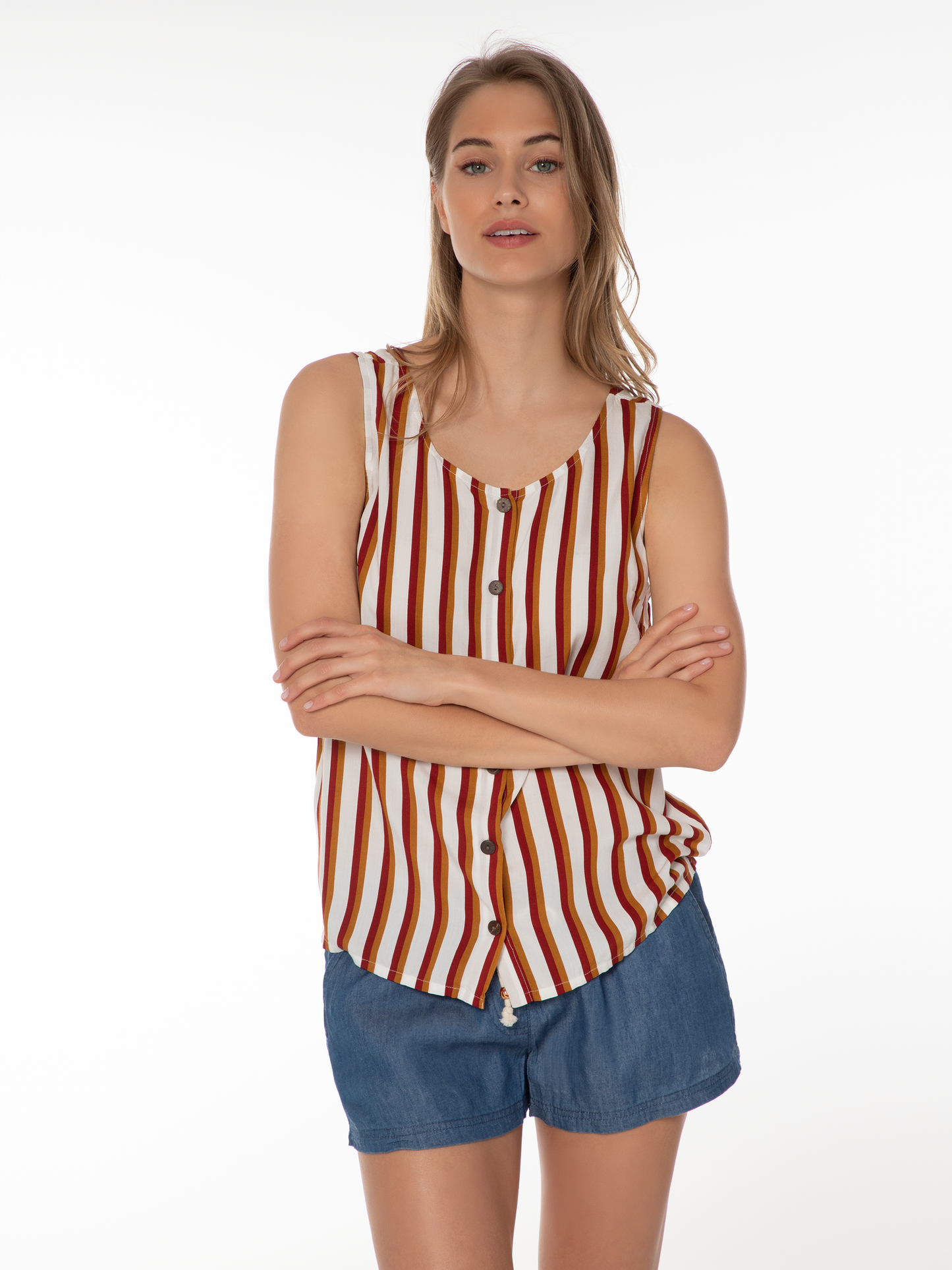 Protest Free Vest Top in Sandstone